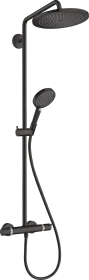 Hansgrohe Croma Select S Showerpipe 280 1jet mit Thermostat und Handbrause Raindance Select S 120 3jet mattschwarz