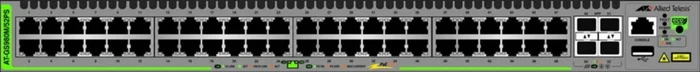 Allied Telesis CentreCOM GS980M Rackmount Gigabit Managed Switch, 48x RJ-45, 4x SFP, 740W PoE+