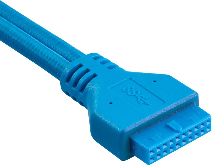Corsair Frontpanel Verlängerung 30cm, sleeved, blau