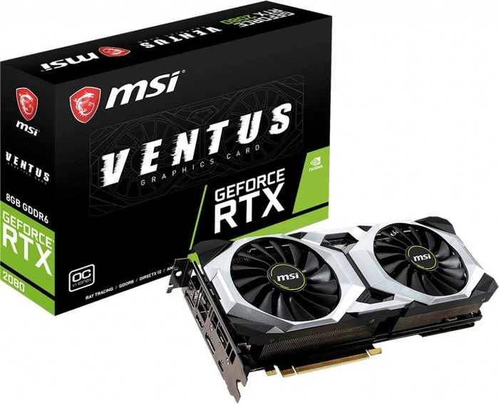 MSI GeForce RTX 2080 Ventus 8G OCV1, 8GB GDDR6, HDMI, USB-C, 3x DP