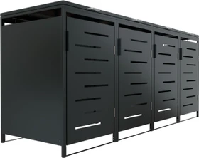 Juskys Metall Mülltonnenbox Arel 4er