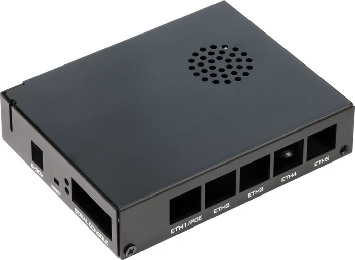 MikroTik RouterBOARD Aluminiumgehäuse für RB450, RB850, schwarz