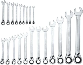 Brilliant Tools Maul-Ringratschenschlüssel Schraubenschlüsselsatz inkl. Tasche, 21-tlg.
