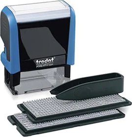 trodat printy 4912 Typomatic Textstempel zum Selbersetzen, 47x18mm, schwarz/blau