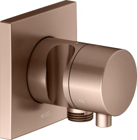 Keuco IXMO 59548 Comfort 3-Wege Umstellventil mit Schlauchanschluss und Brausehalter eckig rotgold gebürstet