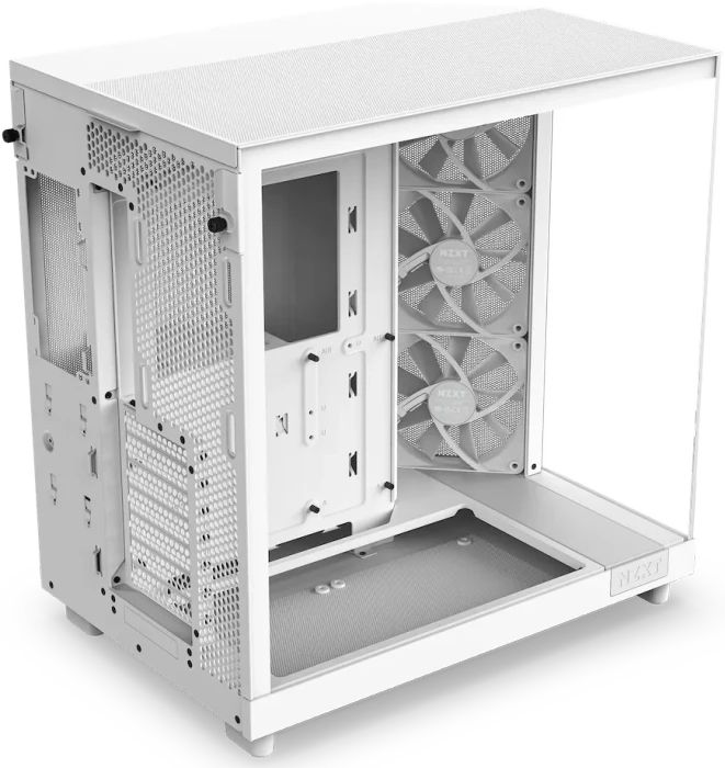 NZXT H6 Flow White, weiß, Glasfenster