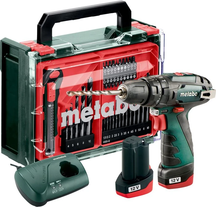 Metabo PowerMaxx SB Basic Akku-Schlagbohrschrauber inkl. Koffer + 2 Akkus 2.0Ah + Zubehör