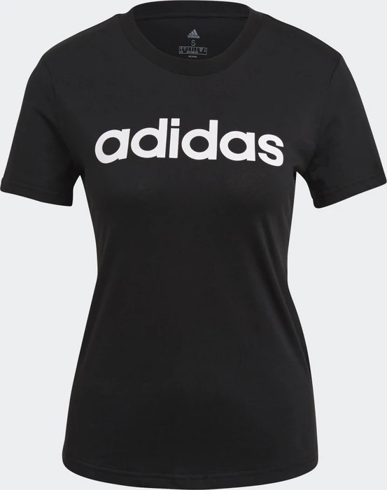 adidas Loungewear Essentials Slim Logo T-Shirt kurzarm schwarz/weiß (Damen)