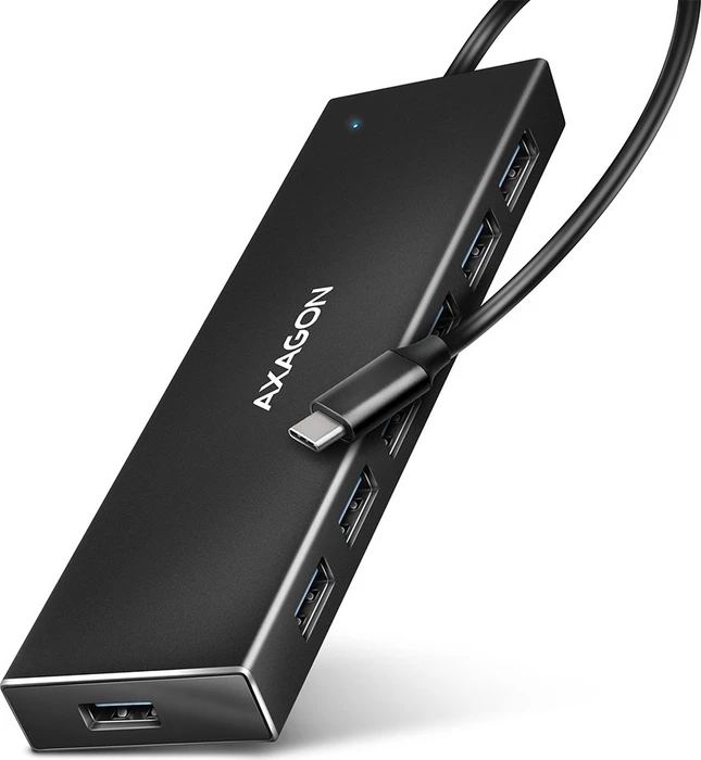 Axagon USB-Hub, 7x USB-A 3.0, USB-C 3.0 [Stecker]