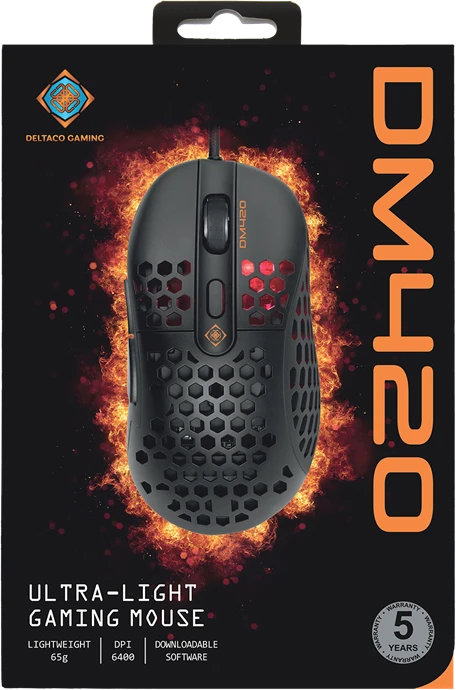 Deltaco DM420 Ultra-Light Gaming Mouse schwarz, USB