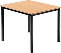 Hammerbacher Meeting D-Serie DQ08/6/D Konferenztisch 80x80cm Buche/schwarz