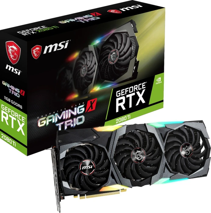 MSI GeForce RTX 2080 Ti Gaming X Trio, 11GB GDDR6, HDMI, USB-C, 3x DP