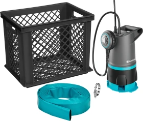 Gardena Hochwasser-Set 20000 Basic Elektro-Klarwassertauchpumpe/Schmutzwassertauchpumpe