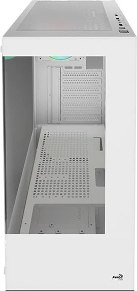 AeroCool Pivot White, inkl. 1x Lüfter, Lüfter LED ARGB, Glasfenster