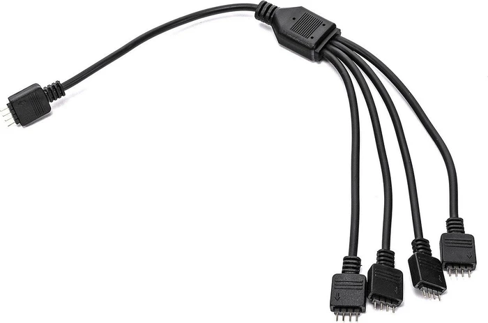EK Water Blocks EK-RGB Splitter Kabel, 12V, 4-Pin, 4-fach, schwarz