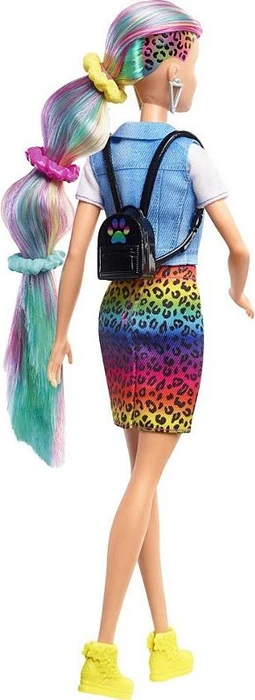 Mattel Barbie - Leoparden Regenbogen-Haar Puppe