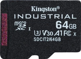 Kingston Industrial Temperature Gen2 R100 64GB, UHS-I U3, A1, Class 10
