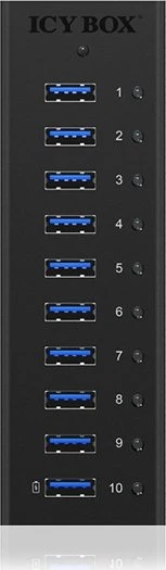 RaidSonic Icy Box IB-AC6110 USB-Hub, 10x USB-A 3.0, USB-B 3.0 [Buchse]