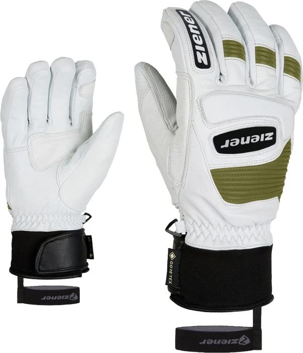 Ziener Guard-Z GTX + Gore Grip PR Skihandschuhe white/deep olive