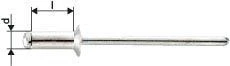 Gesipa Alu/Stahl Senkkopf 120° Blindniete 4x6mm, 500 Stück