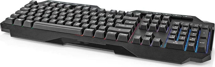 Nedis Gaming Tastatur, LEDs RGB, schwarz, USB, DE