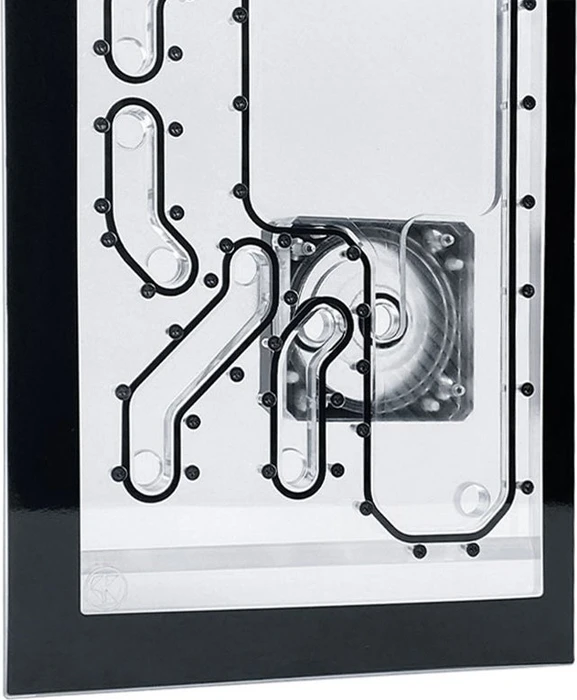 Stealkey Customs Lian Li O11D Mini Front Plate MK2 Distro-Plate, Verteilerplatte inkl. D5 Adapter, schwarz