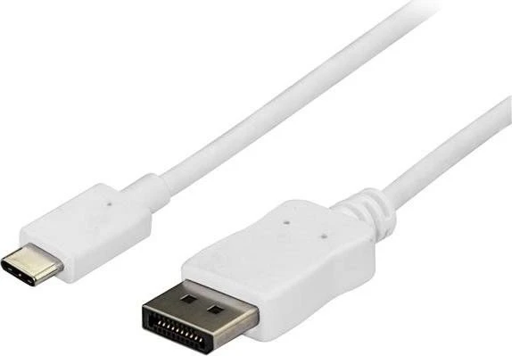 StarTech USB-C 3.1 [Stecker] auf DisplayPort 1.2 [Stecker] 4K 60Hz Adapterkabel weiß, 1.8m