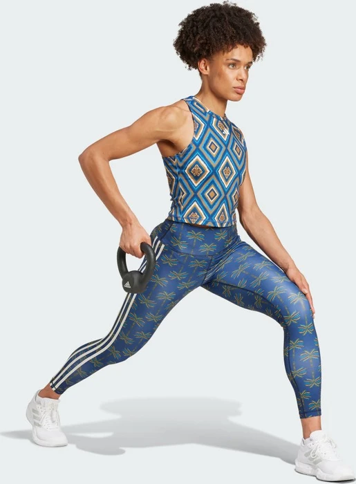 adidas x FARM Rio Trainingstop Crop-Top night indigo/dark marine/cream white (Damen)