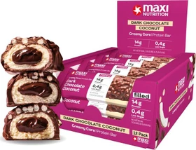 MaxiNutrition Creamy Core Protein Riegel Dark Chocolate Coconut 540g (12x 45g)