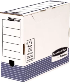 Fellowes Bankers Box System Archivbox 158x265x327mm, weiß/blau