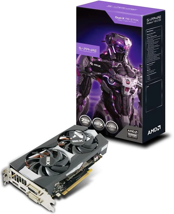 Sapphire Radeon R9 270X Dual-X, 2GB GDDR5, 2x DVI, HDMI, DP, full retail