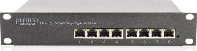 Digitus Professional DN-953 Rackmount Gigabit Switch, 8x RJ-45, 96W PoE+