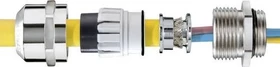 Wiska NMSKE 1 1/4 EMV-Z Ex-EMV-Kabelverschraubung, Erdungseinsatz, Messing vernickelt, NPT 1 1/4"