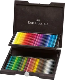 Faber-Castell Polychromos Buntstift sortiert, Holzkoffer, 72er-Set