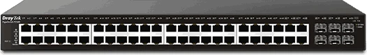DrayTek VigorSwitch 2500 Rackmount Gigabit Managed Switch, 44x RJ-45, 4x RJ-45/SFP, 2x SFP, 405W PoE+