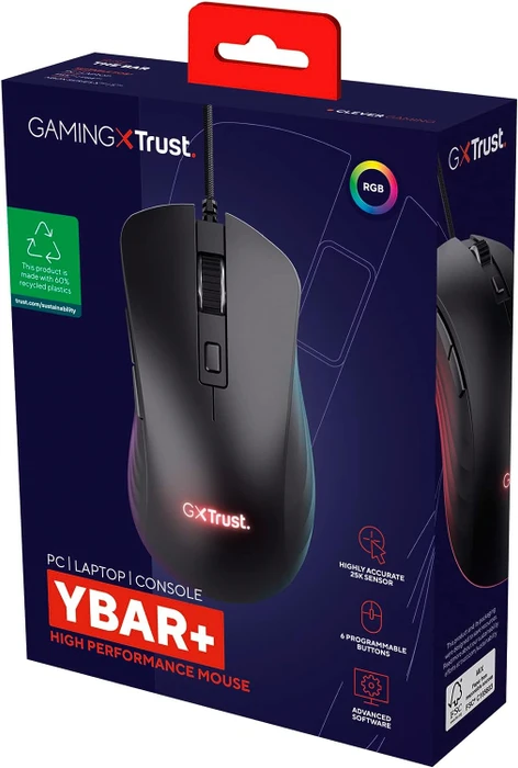 Trust Gaming GXT 924 YBAR+ Gaming Mouse schwarz, USB