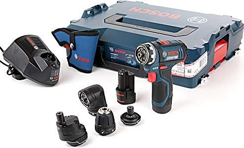 Bosch Professional GSR 12V-15 FC FlexiClick Akku-Bohrschrauber inkl. L-Boxx + 2 Akkus 2.0Ah + Zubehör