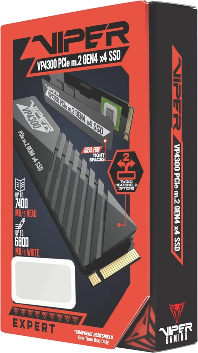 Patriot Viper VP4300 2TB, M.2 2280 / M-Key / PCIe 4.0 x4, Kühlkörper