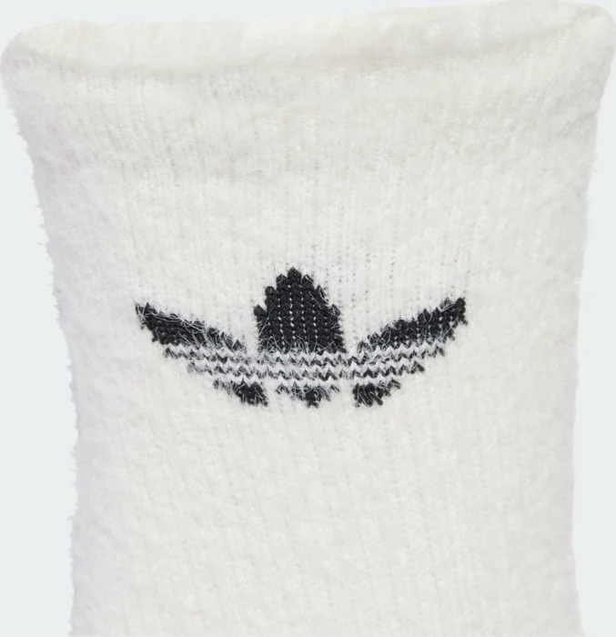 adidas Fluffy Crew Socken off white/black, 2 Paare