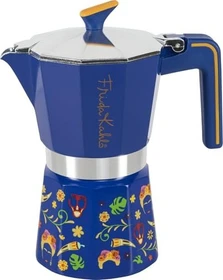 Pedrini Frida Kahlo 6 Tassen Espressokanne blau