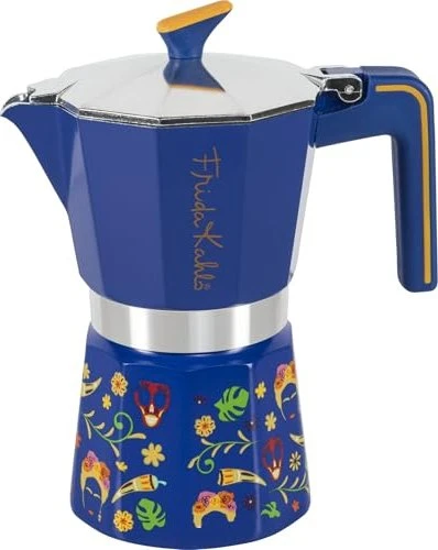 Pedrini Frida Kahlo 6 Tassen Espressokanne blau