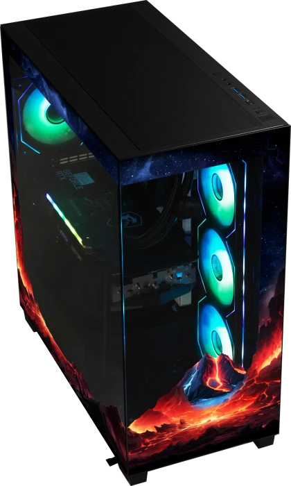BitFenix CETO Premium Volcano version, Glasfenster