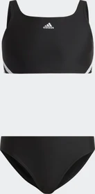 adidas 3-Streifen Bikini-Set schwarz/weiß (Junior)