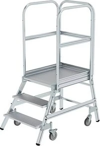 Günzburger Steigtechnik Alu Podesttreppe, 3 Stufen