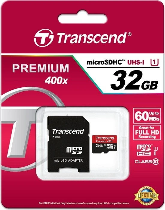 Transcend Premium R45 32GB Kit, UHS-I, Class 10