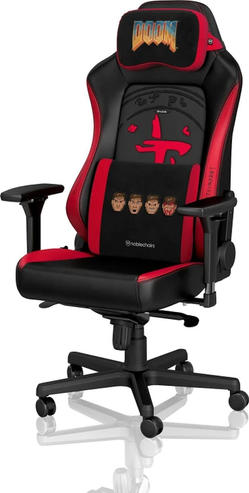noblechairs Kissen-Set Doom Edition, schwarz/rot