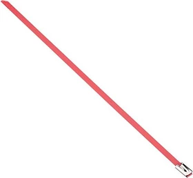 DeLOCK Edelstahl Kabelbinder, 4.6mm, 200mm, rot, 10 Stück