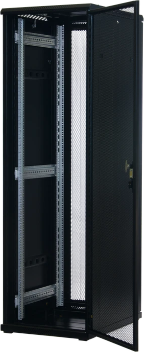 Rockstable 19" Serverschrank 42HE, Gitternetztür, IP2X, schwarz, 800mm tief