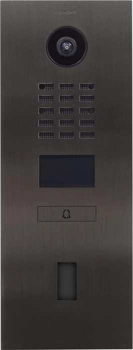 DoorBird D2101FV Fingerprint 50 IP Video Türstation mit 1 Ruftaste Titan-Optik, Edelstahl V2A, gebürstet