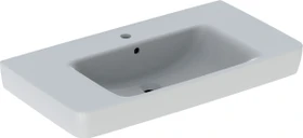 Geberit Renova Plan Aufsatzwaschtisch mit Ablagefläche 90cm, Hahnloch mittig, mit Überlauf, weiß/KeraTect